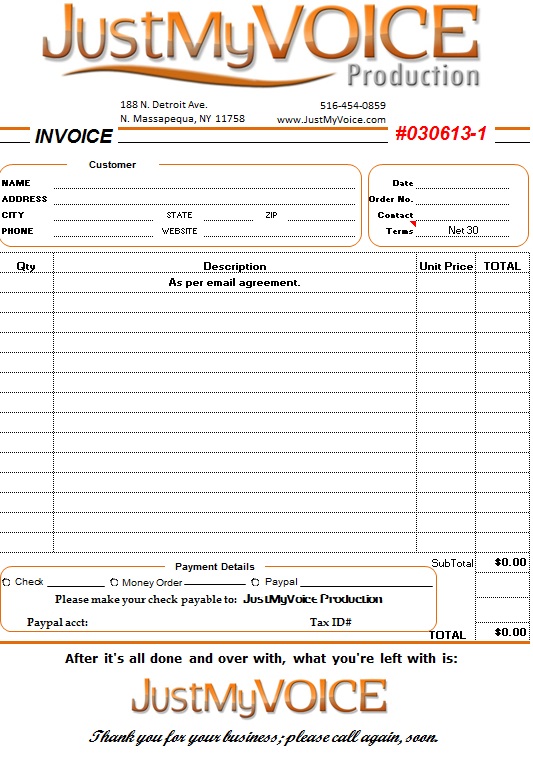 Invoice Register Excel Template